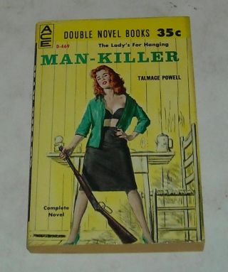 Unread 1960 Ace Double Novel Sleaze Pb Sexy Gga Cover Running Scared Man - Killer