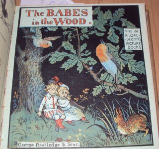 C 1870 EIGHT CALDECOTT PICTURE BOOKS - QUEEN OF HEARTS JOHN GILPIN BABES IN WOOD 6