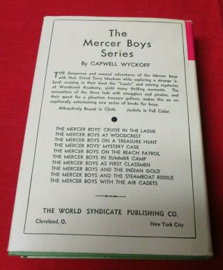 MERCER BOYS With The AIR CADETS (1932) Capwell Wyckoff w/ orig dust jacket 2