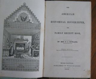 1852 England Economical Housekeeper Family Receipt Book Cookbook Medicinals 6