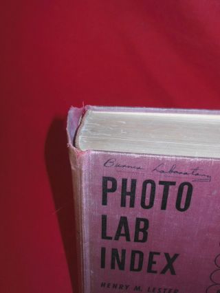 Photo LAB Index Henry M.  Lester 1946 Camera Photographer Book 2