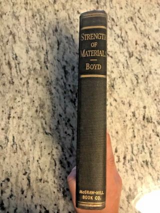 1935 Antique Engineering Book " Strength Of Materials "