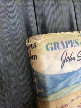 THE GRAPES OF WRATH Steinbeck 1939 1940 First Edition 13th Printing Dust Jacket 3