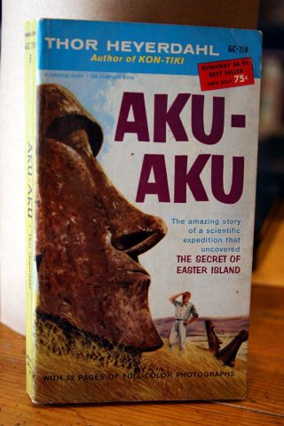 Aku - Aku By Thor Heyerdahl 1960 Pocket Books Vintage Paperback - Easter Island