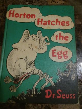 Vintage Horton Hatches The Egg Dr.  Seuss Book,  1940,  Hardcover,  1st Edition
