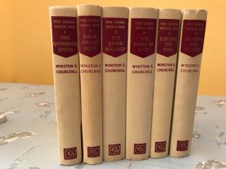 The Second World War - Winston Churchill; Complete 6 Book Set,  1950 - 1956 Print.
