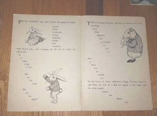 1917 Book - Peter Rabbit Goes to School - Saalfield Publishing 7