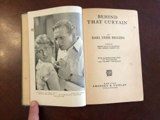 Charlie Chan Mystery Behind That Curtain Photoplay Biggers Vtg Ills Book 1920s