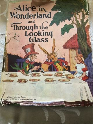 Vintage 1937 Alice In Wonderland & Through The Looking Glass By Lewis Carroll