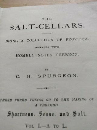 C.  H.  Spurgeon.  The Salt - cellars.  Old. 6