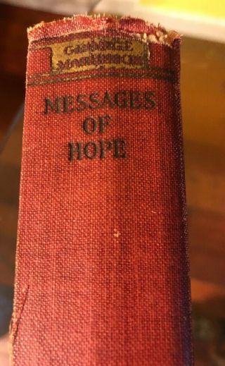 Messages Of Hope George Matheson Sermons Scotland 1908
