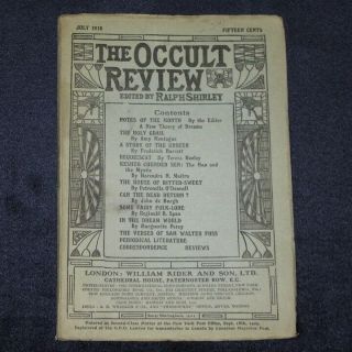 The Occult Review.  Vol.  Xxiv,  No.  1,  July 1916 Fairy Folklore Holy Grail & More