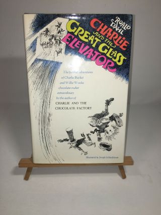 Charlie And The Great Glass Elevator,  Roald Dahl,  Dj 1st Ed.  Stated Wily Lwonka