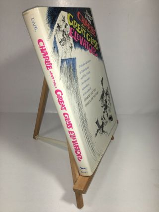 Charlie and the Great Glass Elevator,  Roald Dahl,  DJ 1st Ed.  Stated Wily lWonka 2