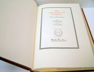 The Last Days Of Pompeii By Lord Lytton 1985 Easton Press Famous Editions 4