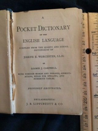 A Pocket Dictionary of the English Language (Worcester ' s 1879) 3