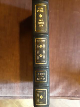 The Fifth Son ✎signed✎ By Elie Wiesel Franklin Library Leather Bound 1st Edition