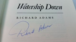 Signed 1st Edition Watership Down Book,  Live Signature Richard Adams 3
