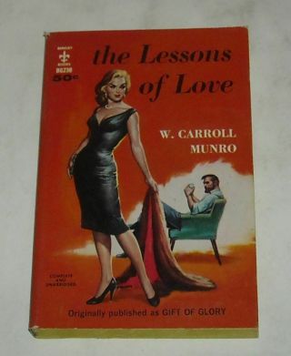 Unread 1959 Berkley Books The Lessons Of Love Sleaze Pb Sexy Gga W Carroll Munro