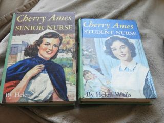 2 Vintage Hc Cherry Ames Student Nurse Senior Nurse 1 & 2 Helen Wells 1943 - 44