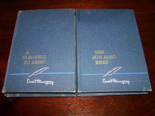 Ernest Hemingway Scribners Books 1957 A Farewell To Arms&1954 The Sun Also Rises