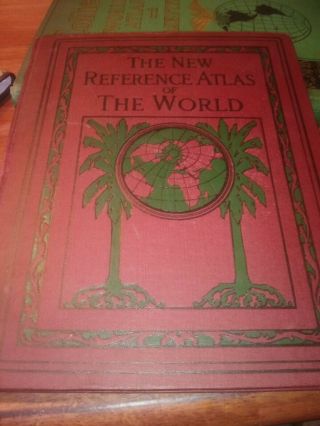 Vintage 1924 The Reference Atlas Of The World Antique Atlas