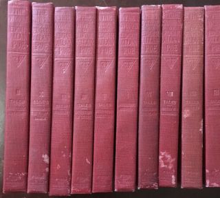 The Of Edgar Allan Poe Cameo Edition 10 Volumes 1904 Funk & Wagnalls