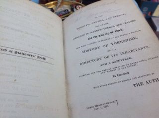 History Directory & Gazateer Of The County Of York Vol 1 Edward Baines Poor Cond 2