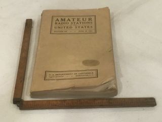 Amateur Radio Stations Of The U.  S.  6/30 1931 Ed.  U.  S.  Dept.  Of Commerce Callbook