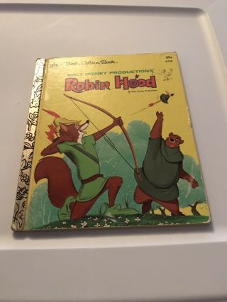 Vintage 1973 Walt Disney Robin Hood Children’s Little Golden Book D126