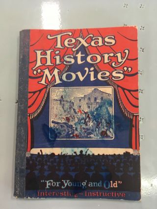 P.  B.  Texas History " Movies " Comic With Magnolia Gasoline Motor Oil Ad