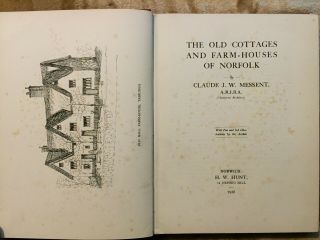 1928 The Old Cottages And Farm - Houses Of Norfolk With Pen And Ink Drawings
