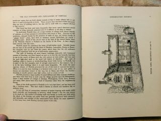 1928 The Old Cottages and Farm - Houses of Norfolk with Pen and Ink drawings 3