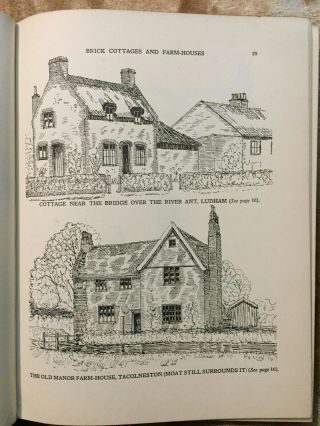 1928 The Old Cottages and Farm - Houses of Norfolk with Pen and Ink drawings 8