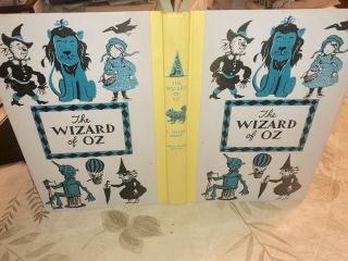 Vintage Wizard Of Oz Book - L.  Frank Baum Junior Deluxe Edition 1955 Illudtrsted