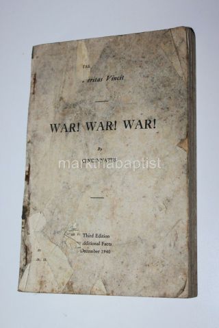 1940 War War War By Cincinnatus Book Jews & War Civil War Chinese Opium Wars