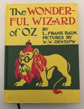 1987 The Wonderful Wizard Of Oz Hardback Book Baum Denslow Gold - Edged Pages