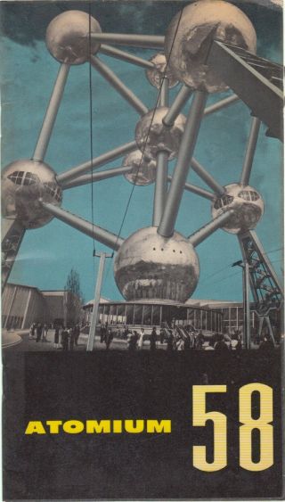 1954 Atomium Building Waterkeyn World Fair Atomic Energy Architectural Structure