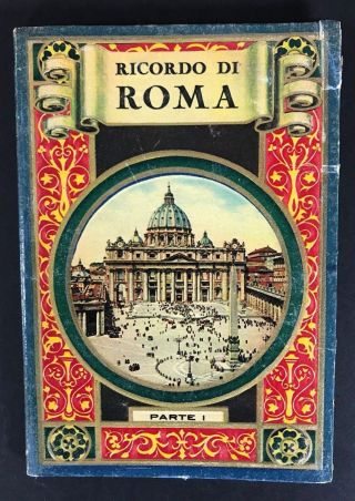 Vintage 1950s - Rome Italy Souvenir Photo Book - Ricordo Di Roma Parte 1