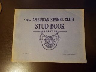 The American Kennel Club Stud Book Register,  Volume 77,  Number 9,  September 1960