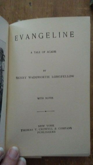 1893 Edition EVANGELINE A Tale of Acadie Henry Wadsworth Longfellow 2