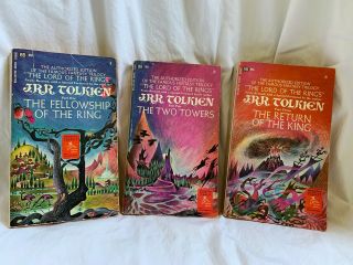 Lord Of The Rings Trilogy All 1st Pb Editions C1965 Set