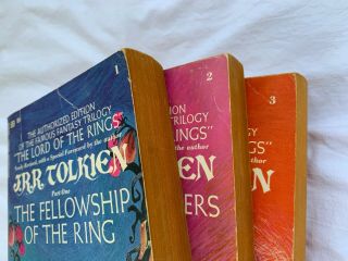 Lord Of The Rings Trilogy All 1st PB Editions c1965 Set 3