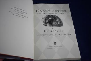 Harry Potter & the Prisoner of Azkaban by JK Rowling,  1st Am.  Edition,  1999 5