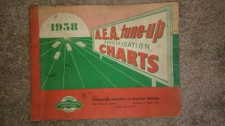 Aea Tune Up Specification Chart,  1958 Buick Studebaker Cadillac Etc.  Rochester
