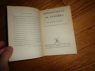 Appointment in Samarra John O ' Hara Modern Library Book Hardcover Dustjacket 5