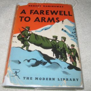 Vg Cond Modern Library Hb A Farewell To Arms Ernest Hemingway Dj