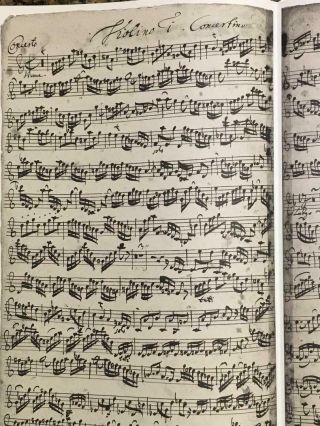 Bach: Autograph manuscript facsimile of his great Concerto for Two Violins 3