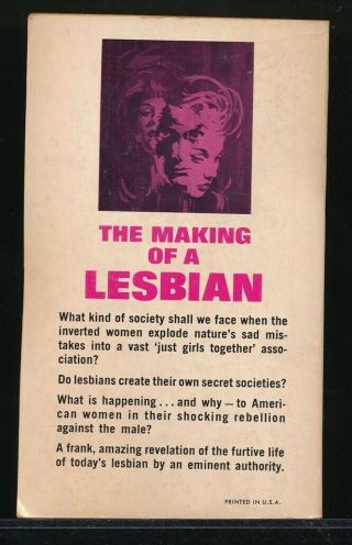 THE MAKING OF A LESBIAN 1966 Lay - Awake Books Lesbian SexEd Sleaze Paperback vv 2