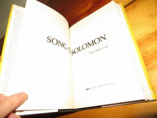 vintage hardcover SONG OF SOLOMON: A NOVEL - Toni Morrison Knopf 1993 4